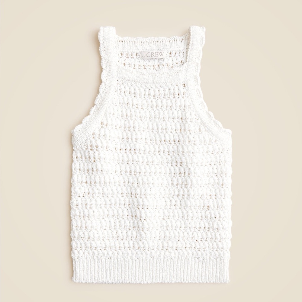 NWT J. Crew Montauk Crochet Tank Top